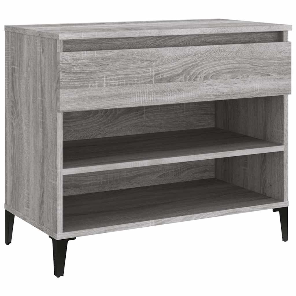 skoskab 102x36x60 cm konstrueret træ grå sonoma-eg