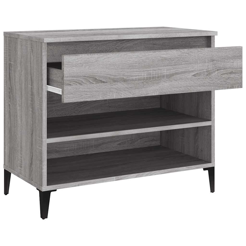 skoskab 102x36x60 cm konstrueret træ grå sonoma-eg