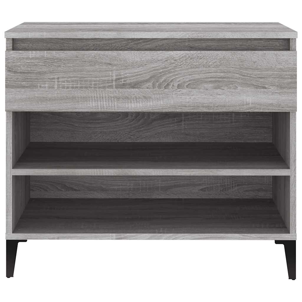 skoskab 102x36x60 cm konstrueret træ grå sonoma-eg