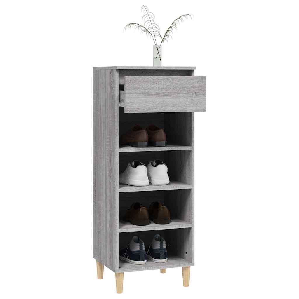 skoskab 40x36x105 cm konstrueret træ grå sonoma-eg