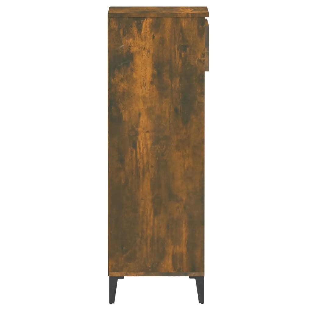 skoreol 40x36x105 cm konstrueret træ røget egetræsfarve