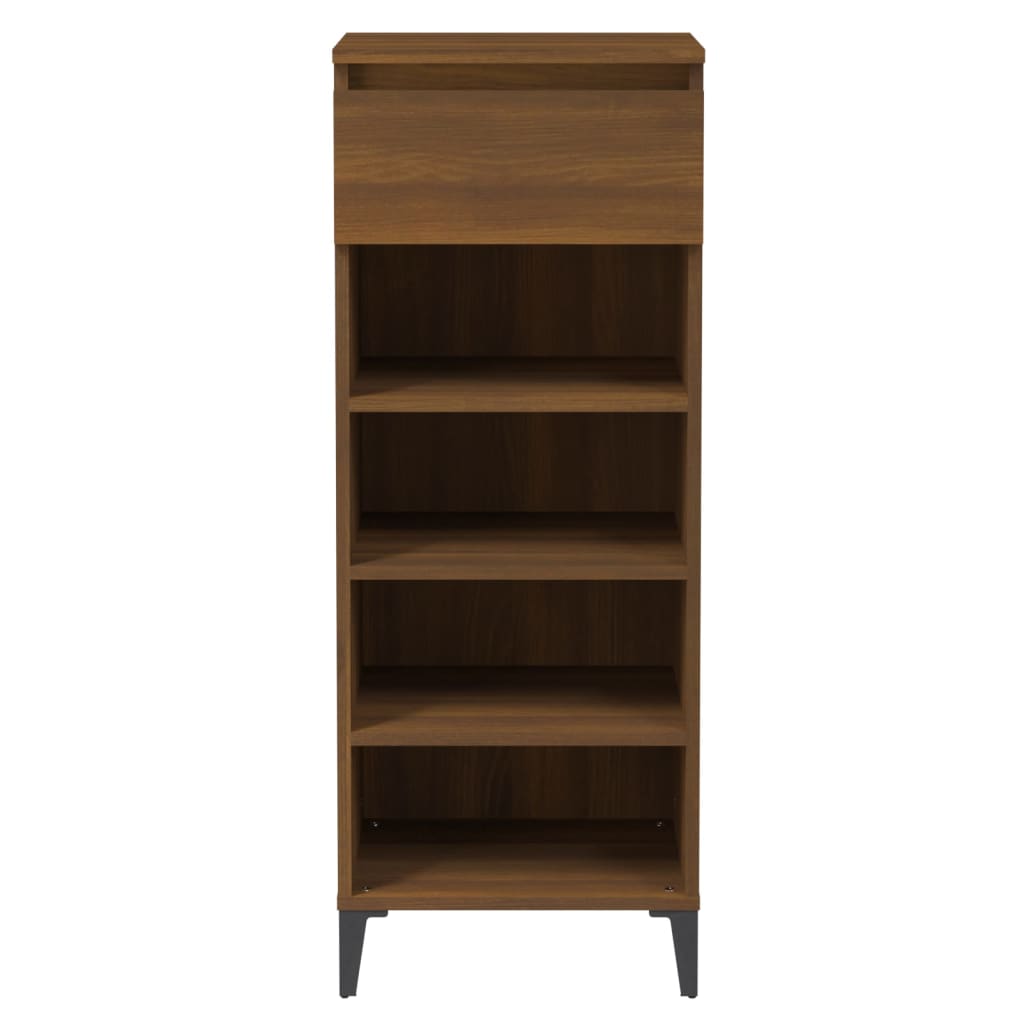 skoreol 40x36x105 cm konstrueret træ brun egetræsfarve