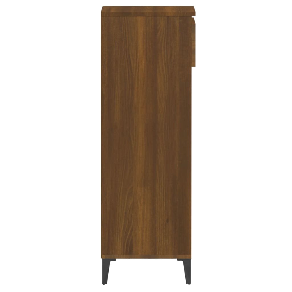 skoreol 40x36x105 cm konstrueret træ brun egetræsfarve