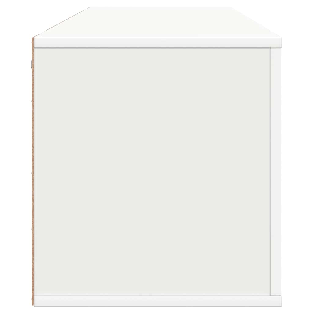 væghængte sengeborde 100x35x38 cm konstrueret træ hvid