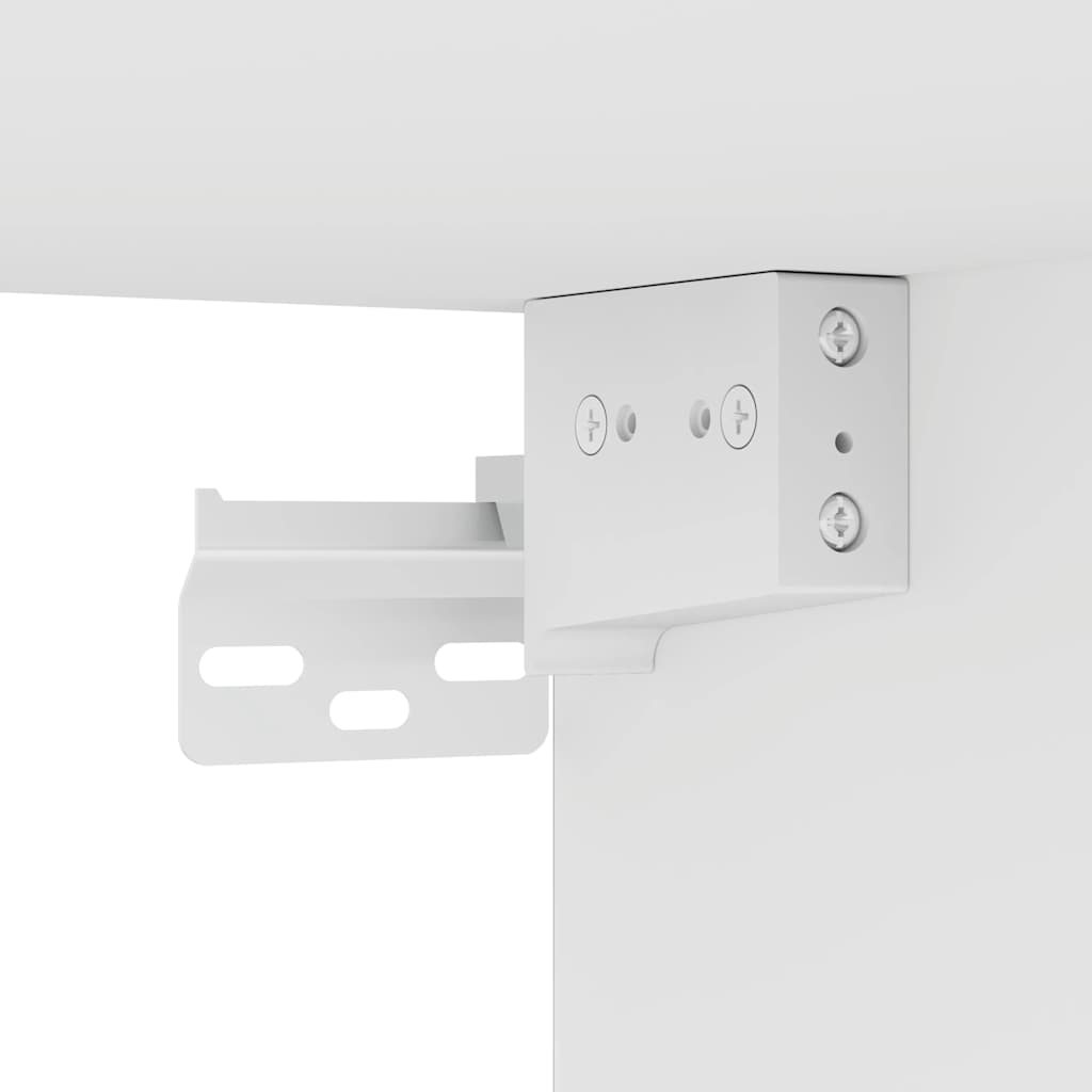 væghængte sengeborde 100x35x38 cm konstrueret træ hvid