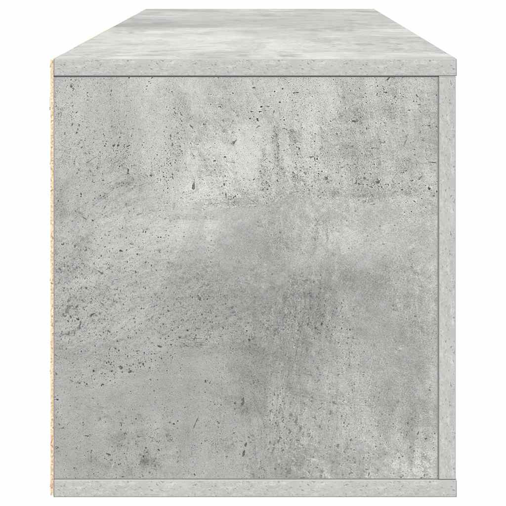 væghængt skoskab 100x35x38 cm konstrueret træ betongrå