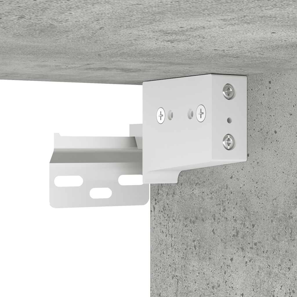 væghængt skoskab 100x35x38 cm konstrueret træ betongrå