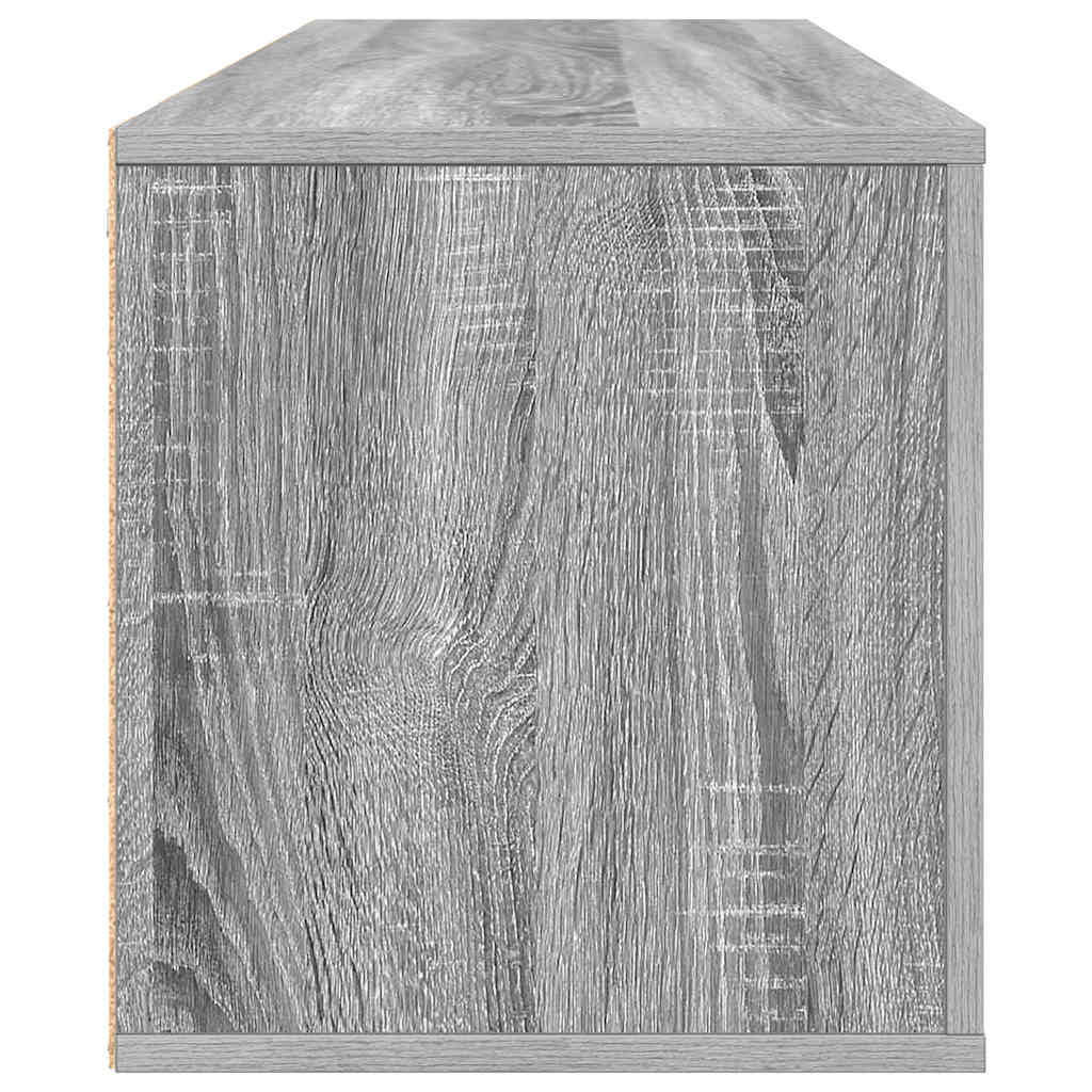 væghængt skoskab 100x35x38 cm konstrueret træ grå sonoma-eg