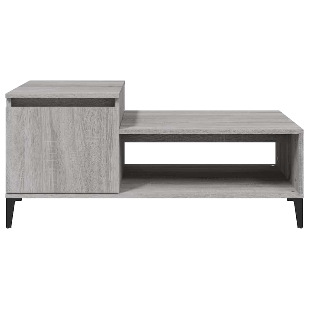 sofabord 100x50x45 cm konstrueret træ Grå sonoma-eg