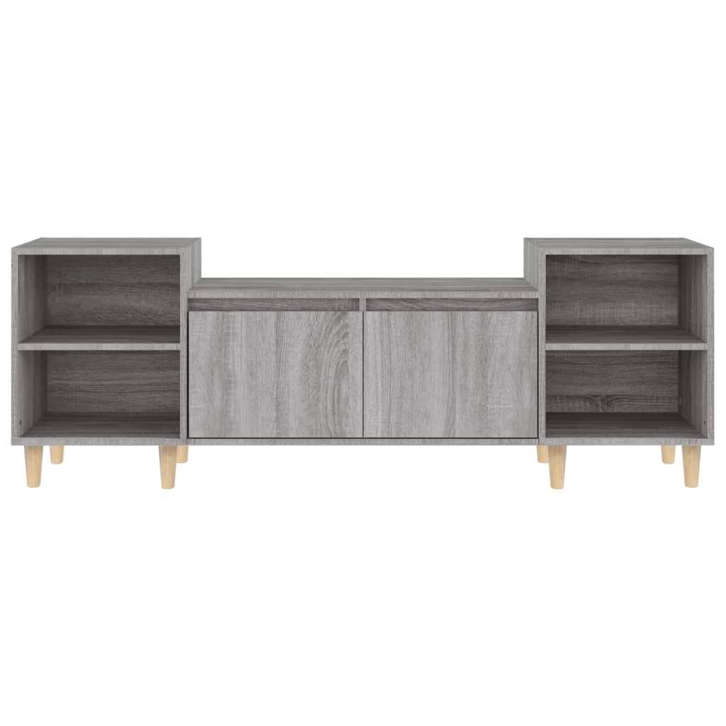tv-bord 160x35x55 cm konstrueret træ grå sonoma-eg
