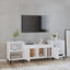tv-bord 160x35x55 cm konstrueret træ hvid