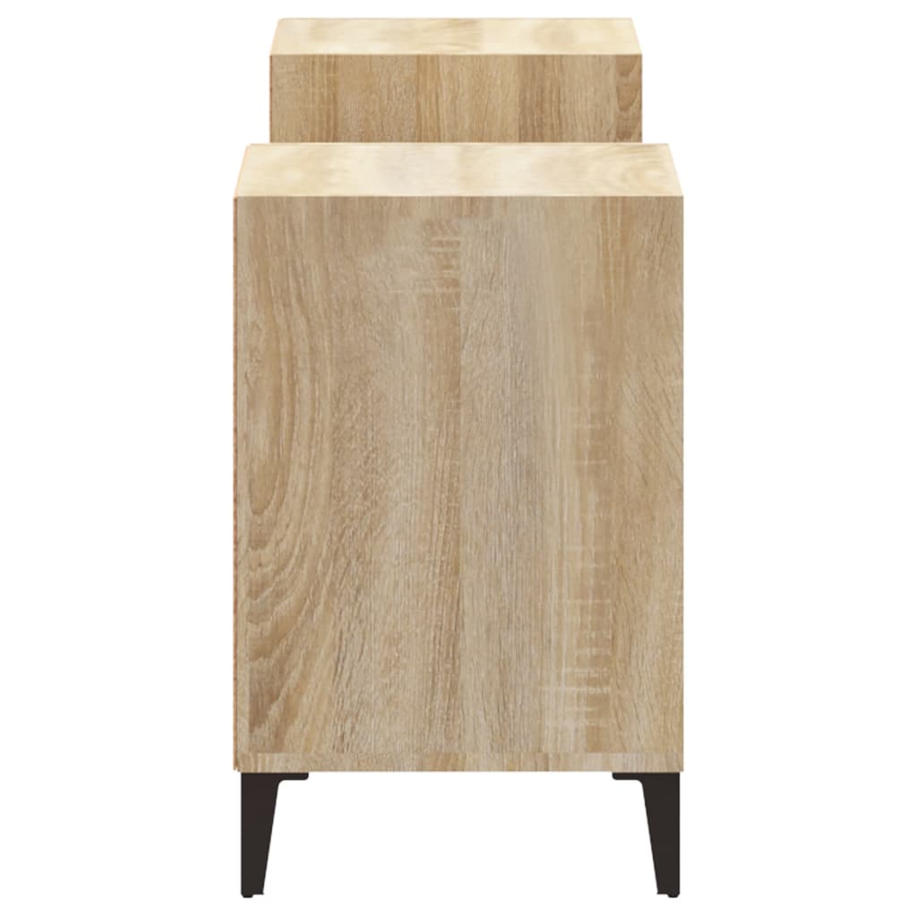 tv-bord 160x35x55 cm konstrueret træ sonoma-eg