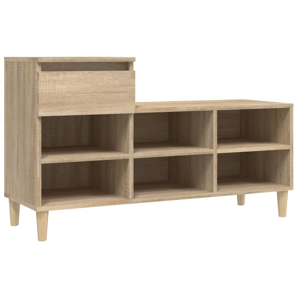 skoreol 102x36x60 cm konstrueret træ sonoma-eg