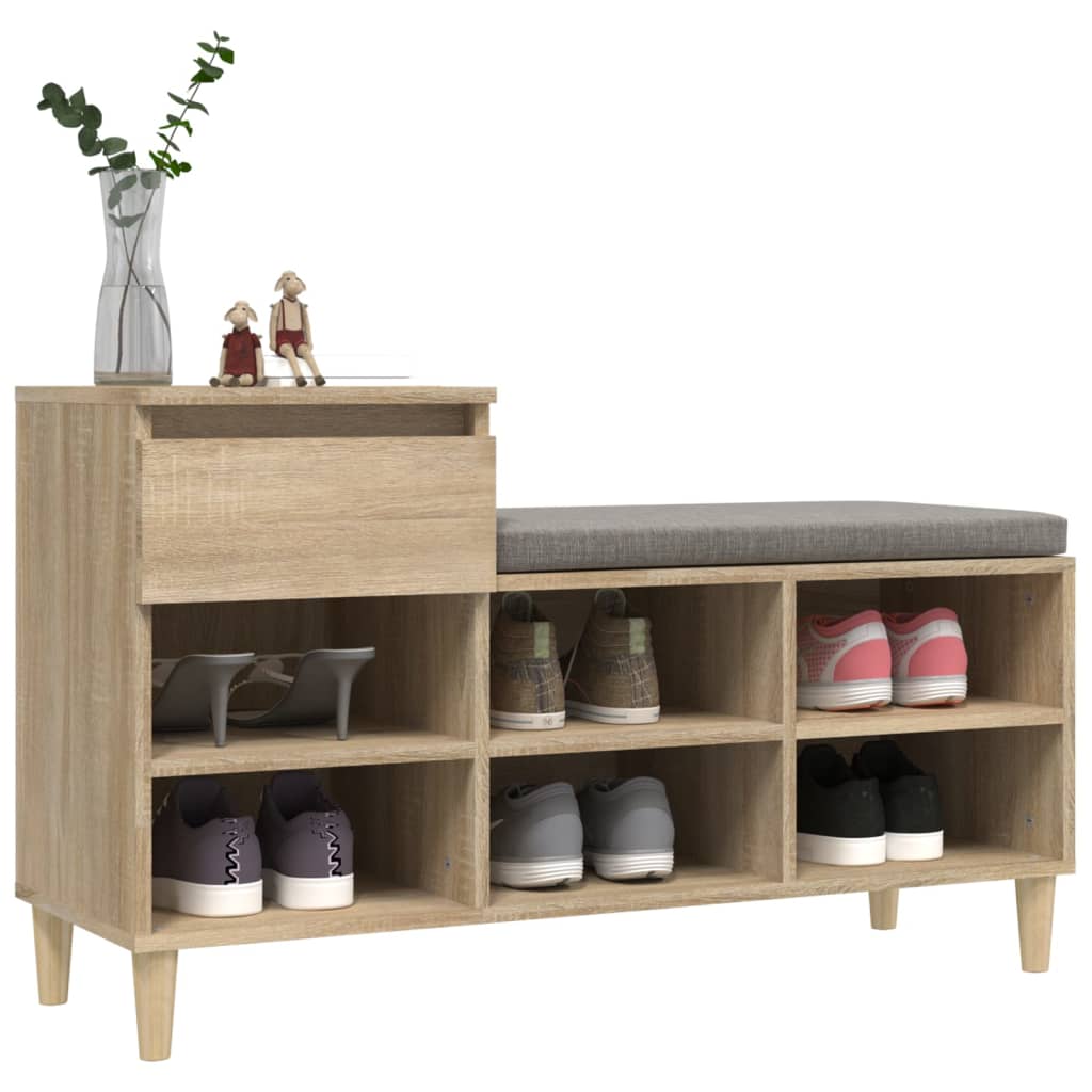 skoreol 102x36x60 cm konstrueret træ sonoma-eg