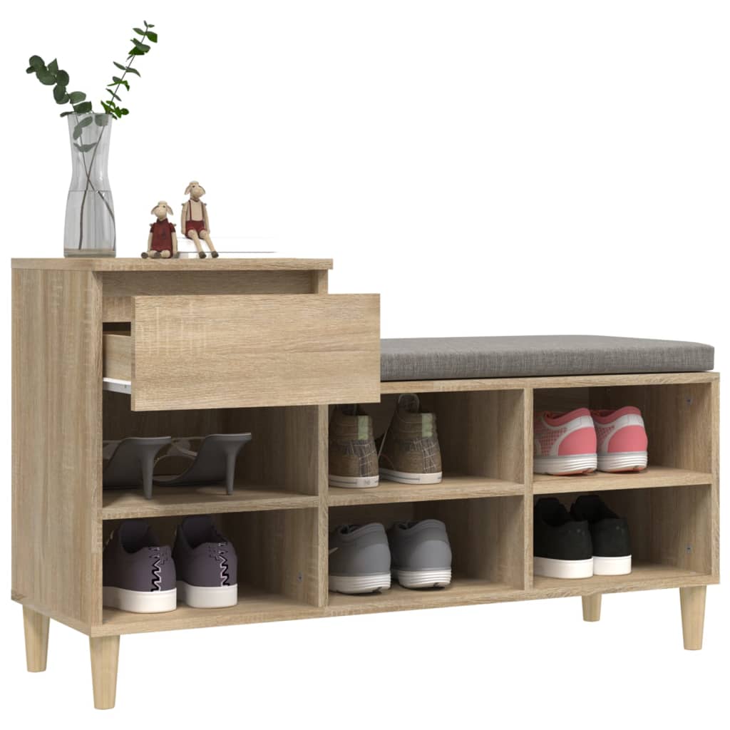 skoreol 102x36x60 cm konstrueret træ sonoma-eg
