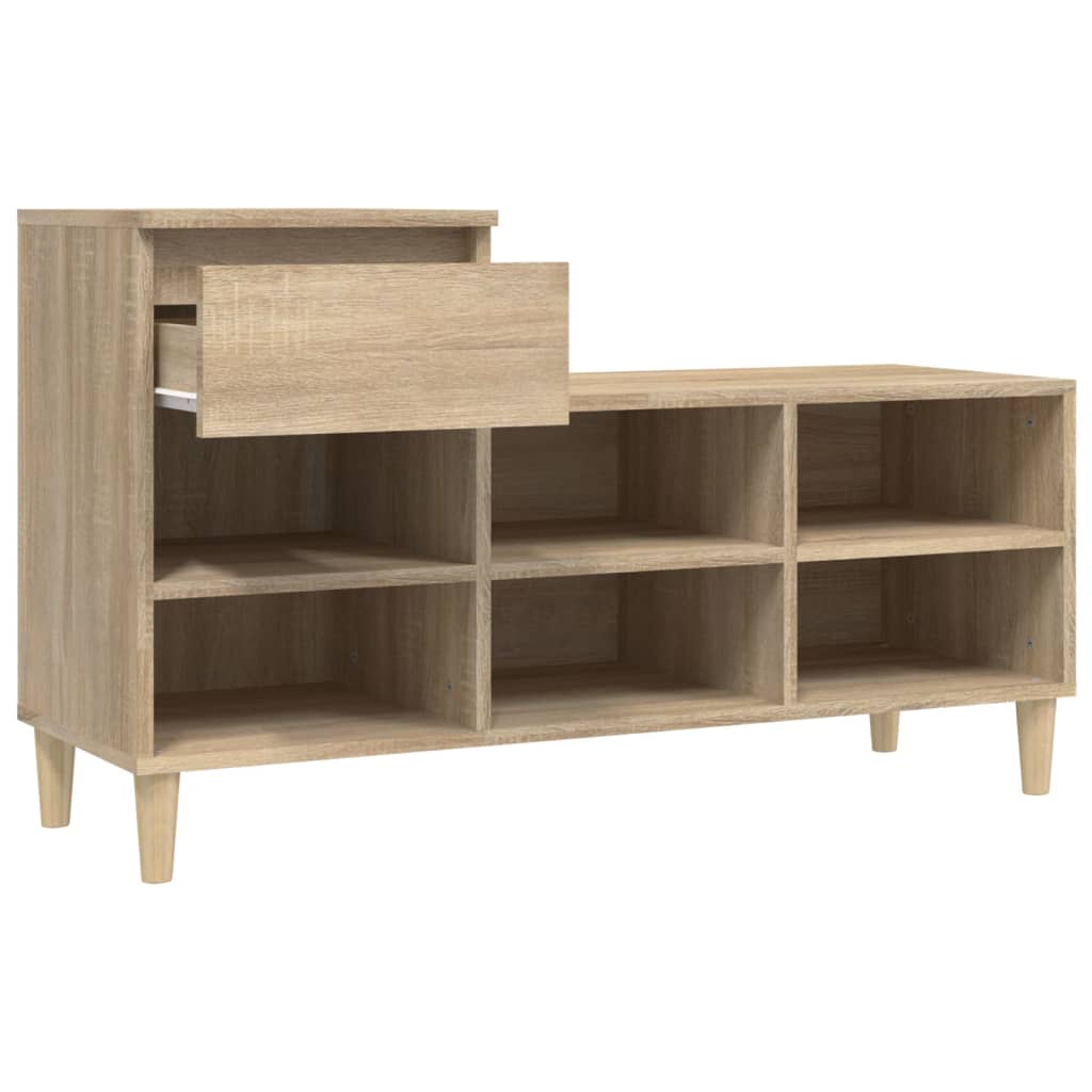 skoreol 102x36x60 cm konstrueret træ sonoma-eg