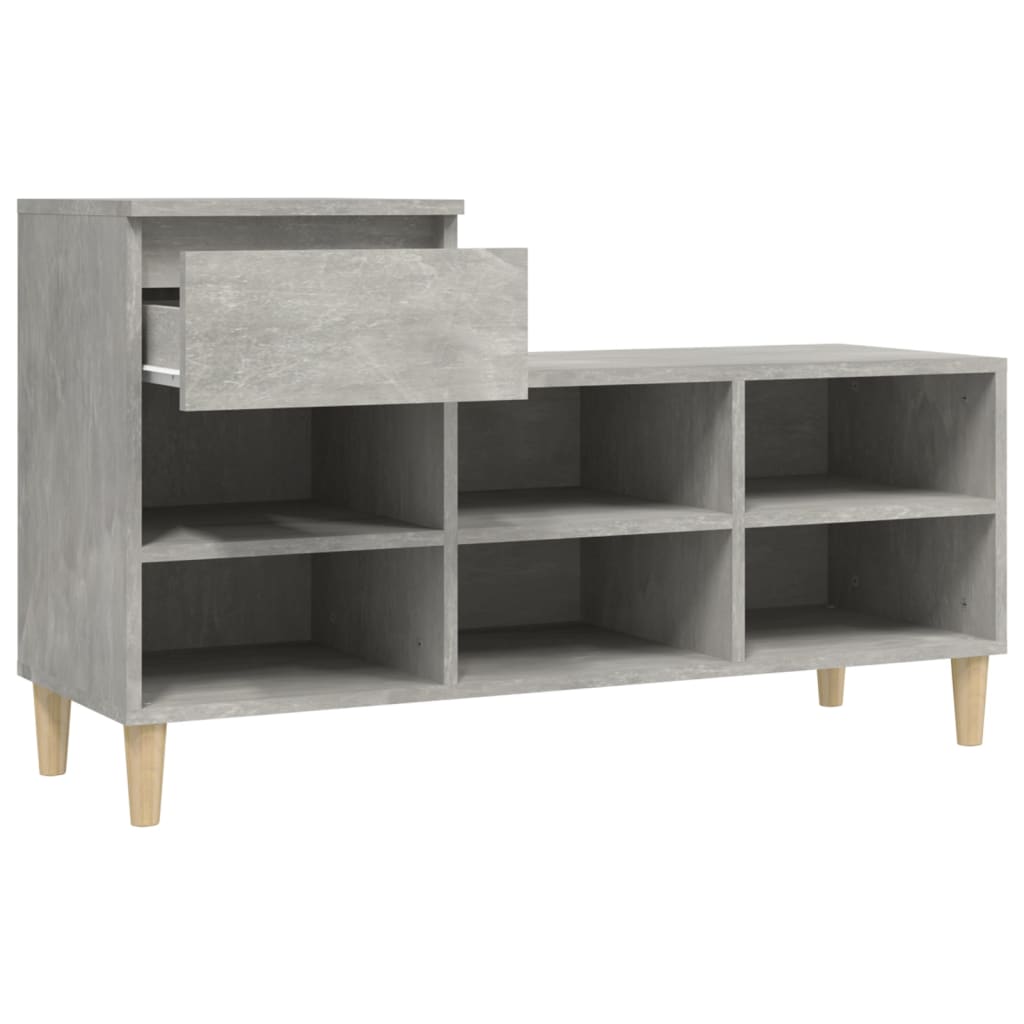 skoreol 102x36x60 cm konstrueret træ betongrå