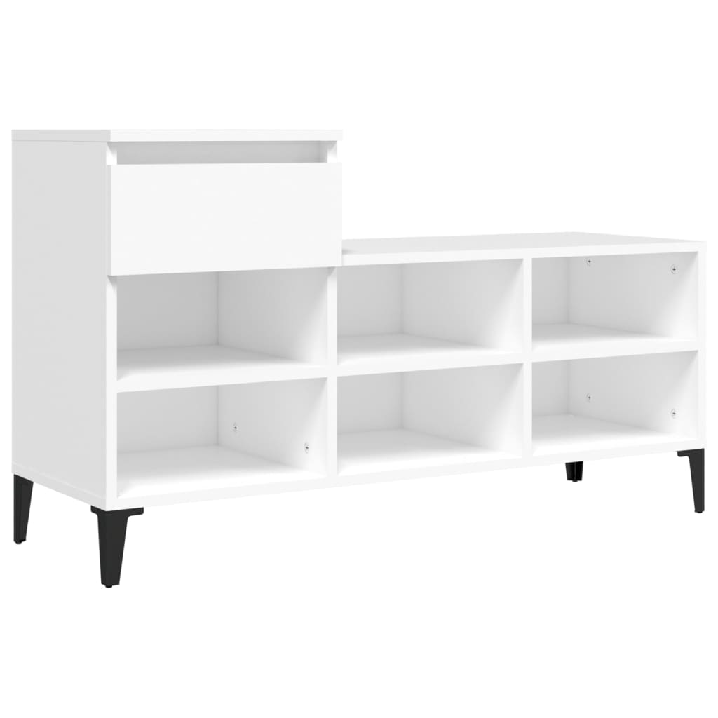 skoreol 102x36x60 cm konstrueret træ hvid
