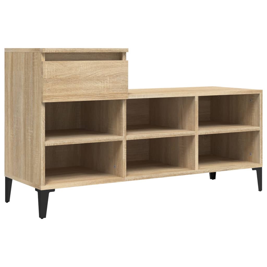 skoreol 102x36x60 cm konstrueret træ sonoma-eg
