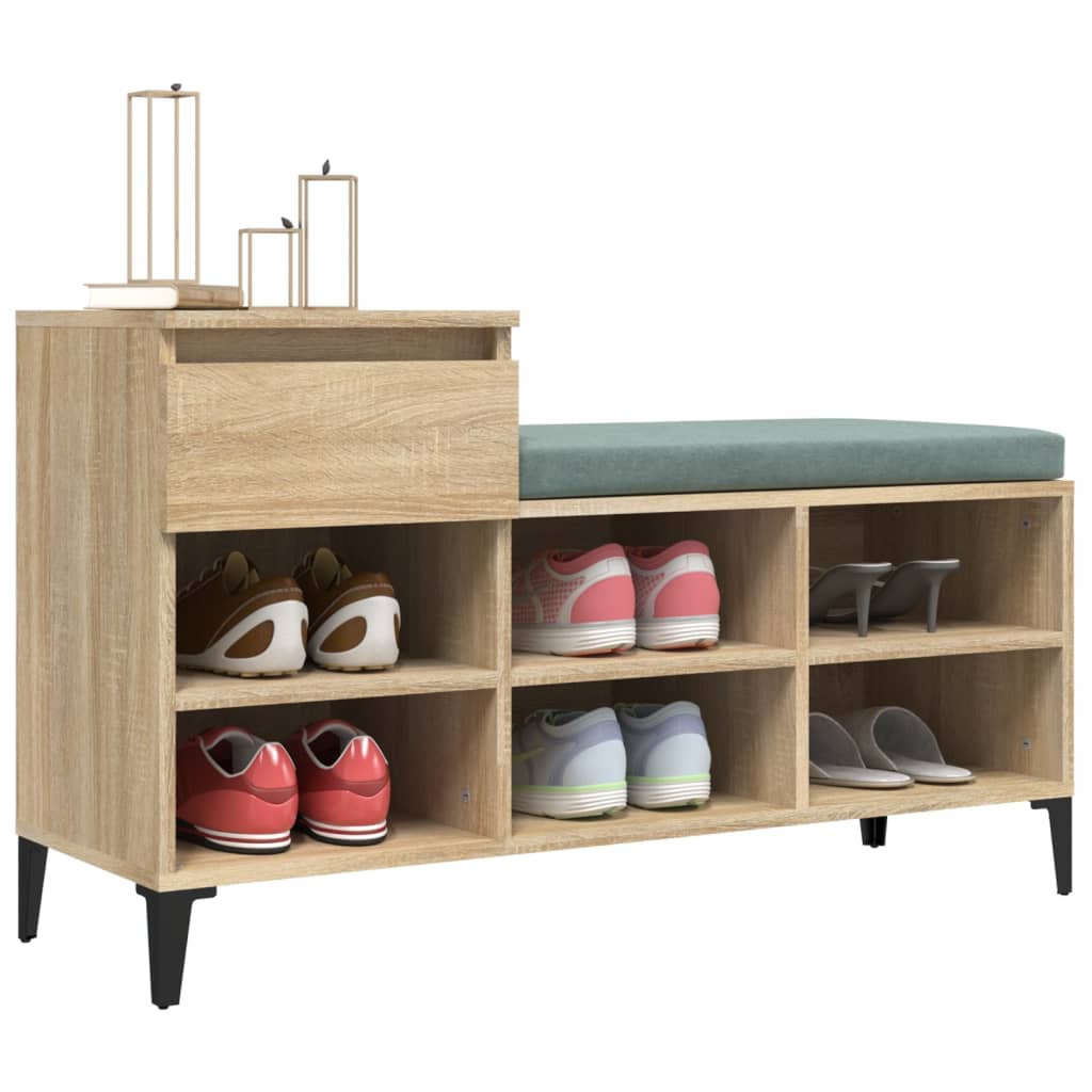 skoreol 102x36x60 cm konstrueret træ sonoma-eg