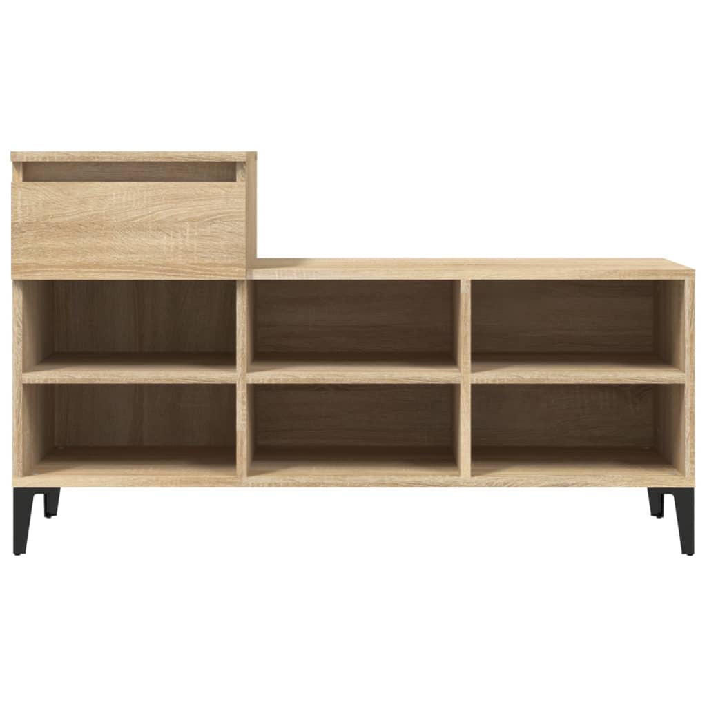 skoreol 102x36x60 cm konstrueret træ sonoma-eg
