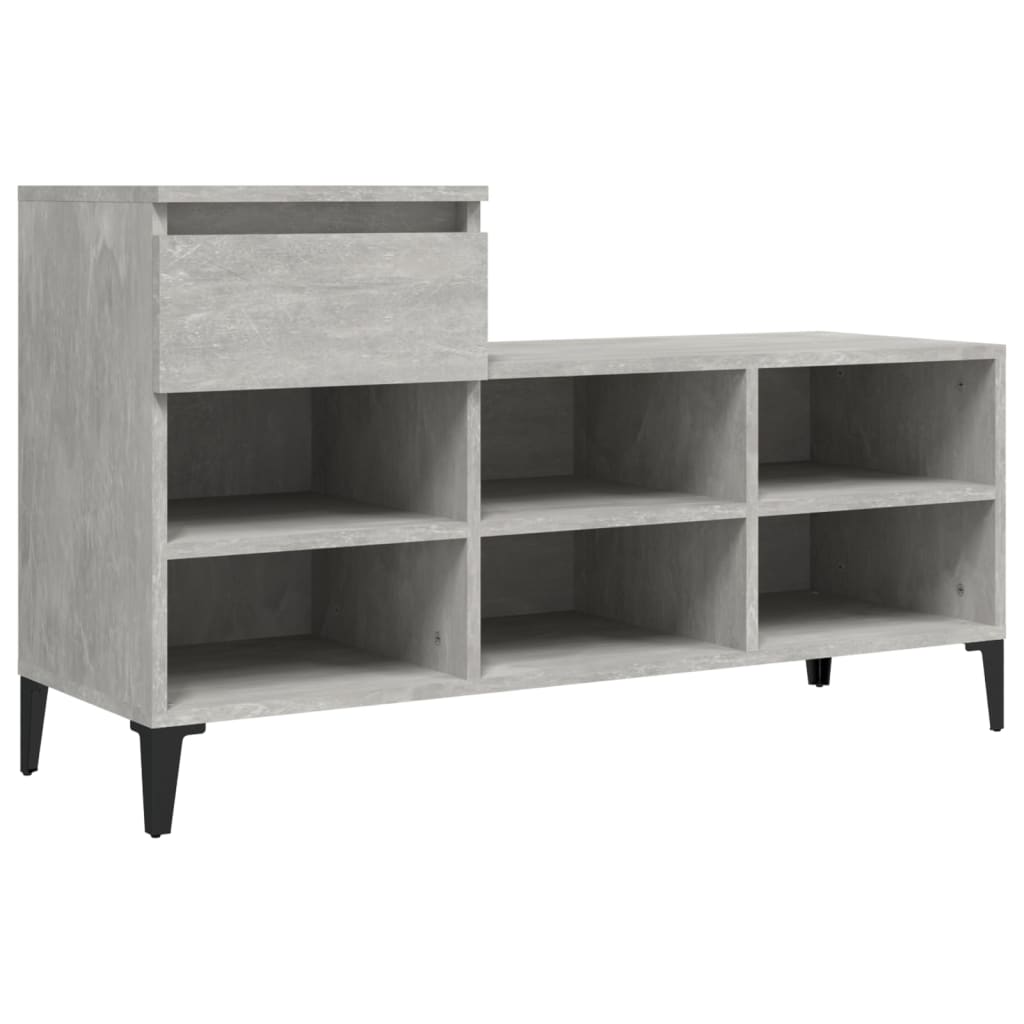 skoreol 102x36x60 cm konstrueret træ betongrå