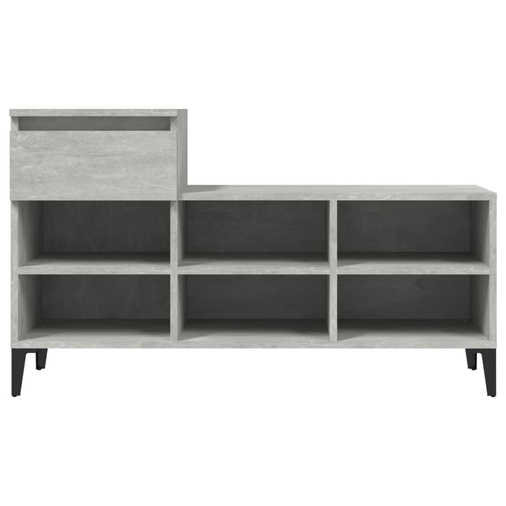 skoreol 102x36x60 cm konstrueret træ betongrå