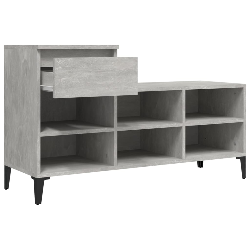 skoreol 102x36x60 cm konstrueret træ betongrå