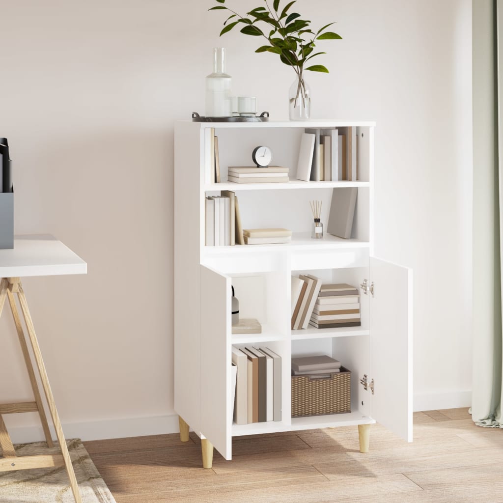 skab 60x36x110 cm konstrueret træ hvid