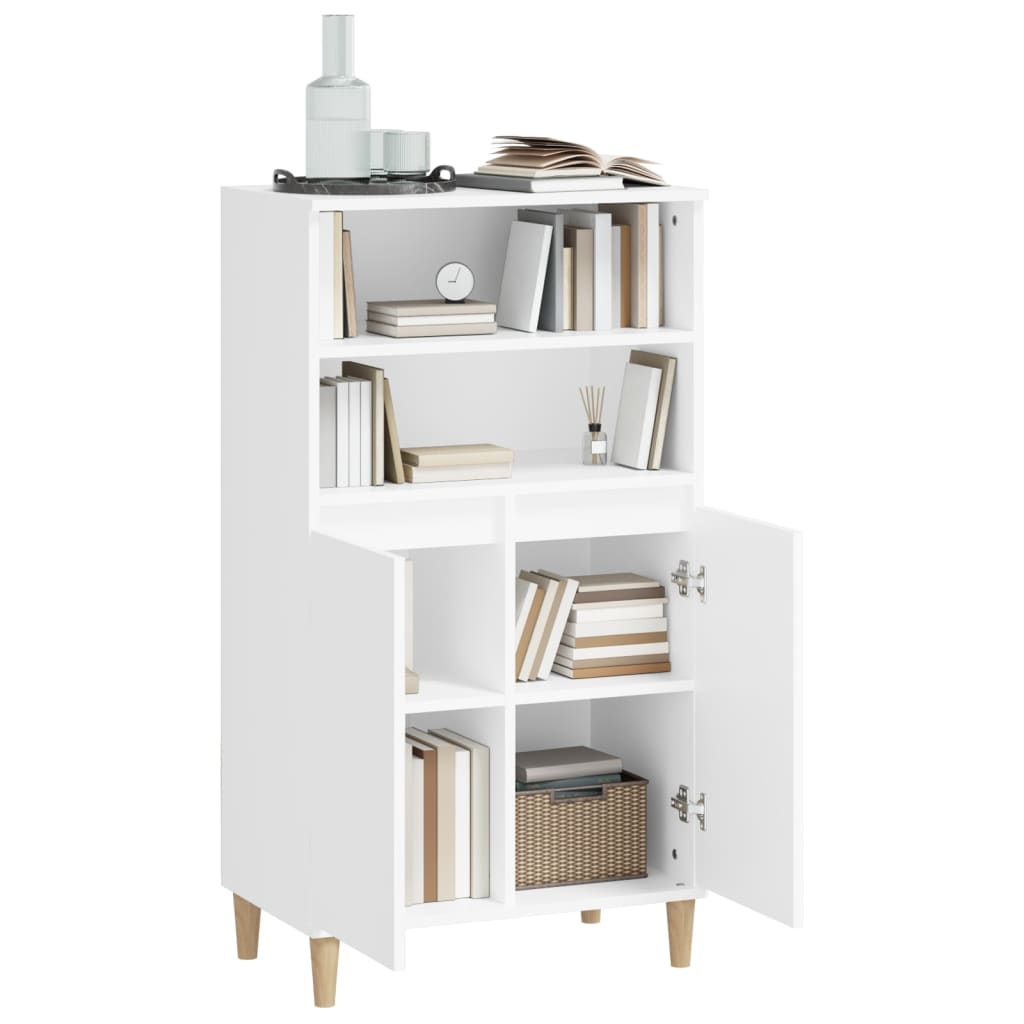 skab 60x36x110 cm konstrueret træ hvid