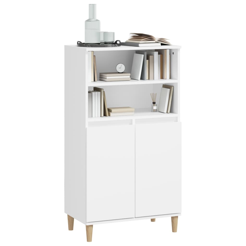 skab 60x36x110 cm konstrueret træ hvid