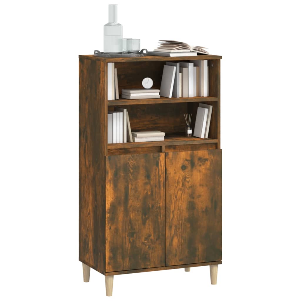 skab 60x36x110 cm konstrueret træ Røget egetræ