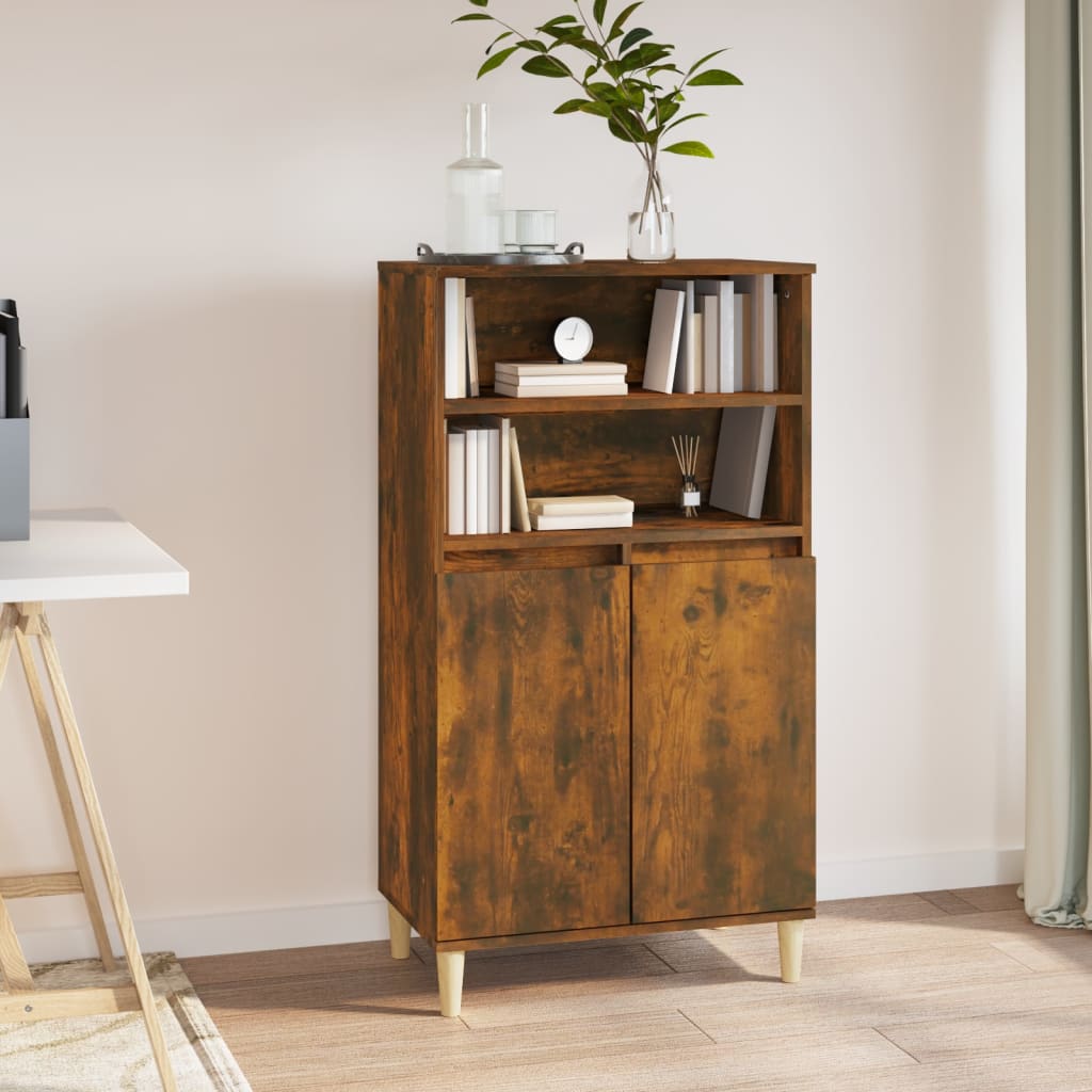 skab 60x36x110 cm konstrueret træ Røget egetræ