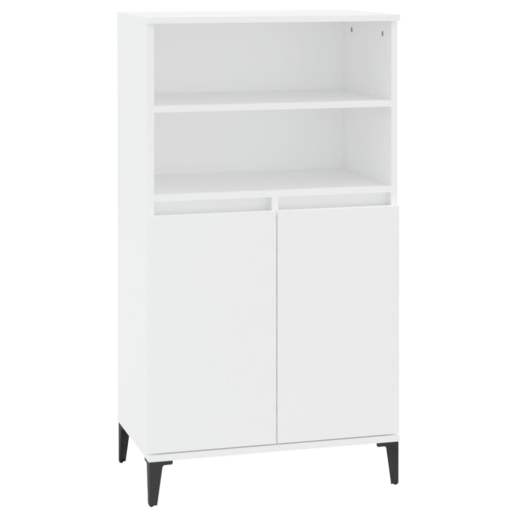 skab 60x36x110 cm konstrueret træ hvid