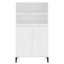 skab 60x36x110 cm konstrueret træ hvid