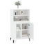 skab 60x36x110 cm konstrueret træ hvid