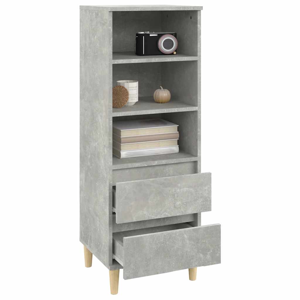 skab 40x36x110 cm konstrueret træ betongrå