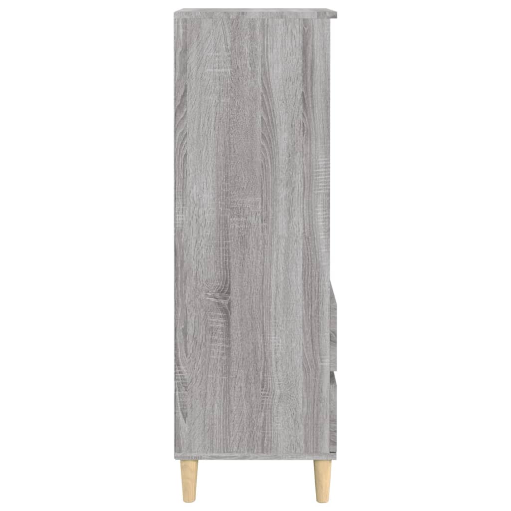 skab 40x36x110 cm konstrueret træ Grå sonoma-eg