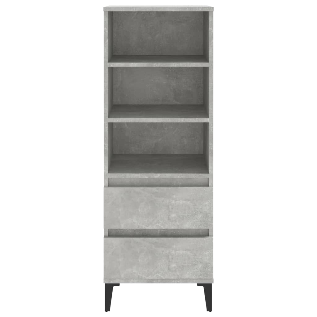 skab 40x36x110 cm konstrueret træ betongrå