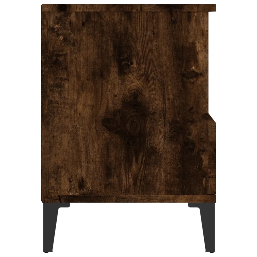 sengeborde 2 stk. 40x35x50 cm røget egetræsfarve