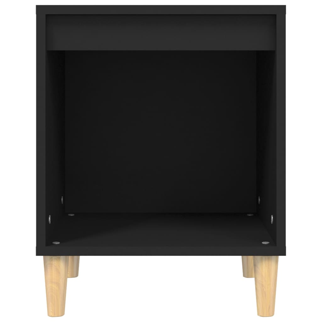 sengebord 40x35x50 cm konstrueret træ sort