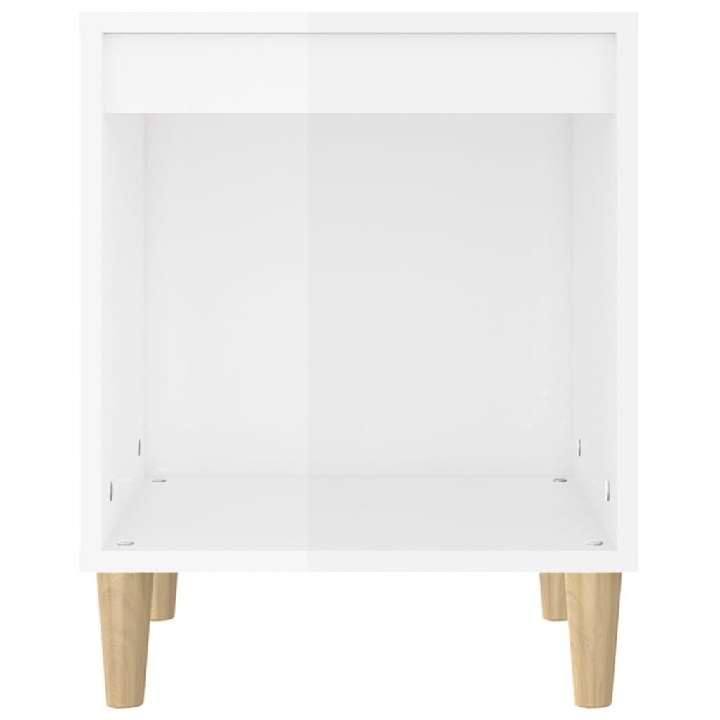 sengeskab 40x35x50 cm konstrueret træ hvid højglans
