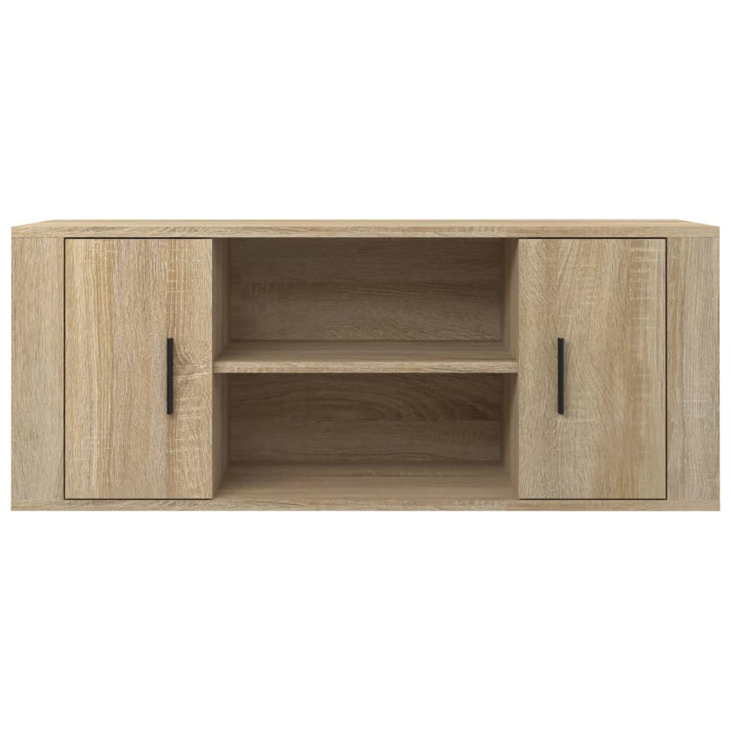 tv-bord 100x35x40 cm konstrueret træ sonoma-eg