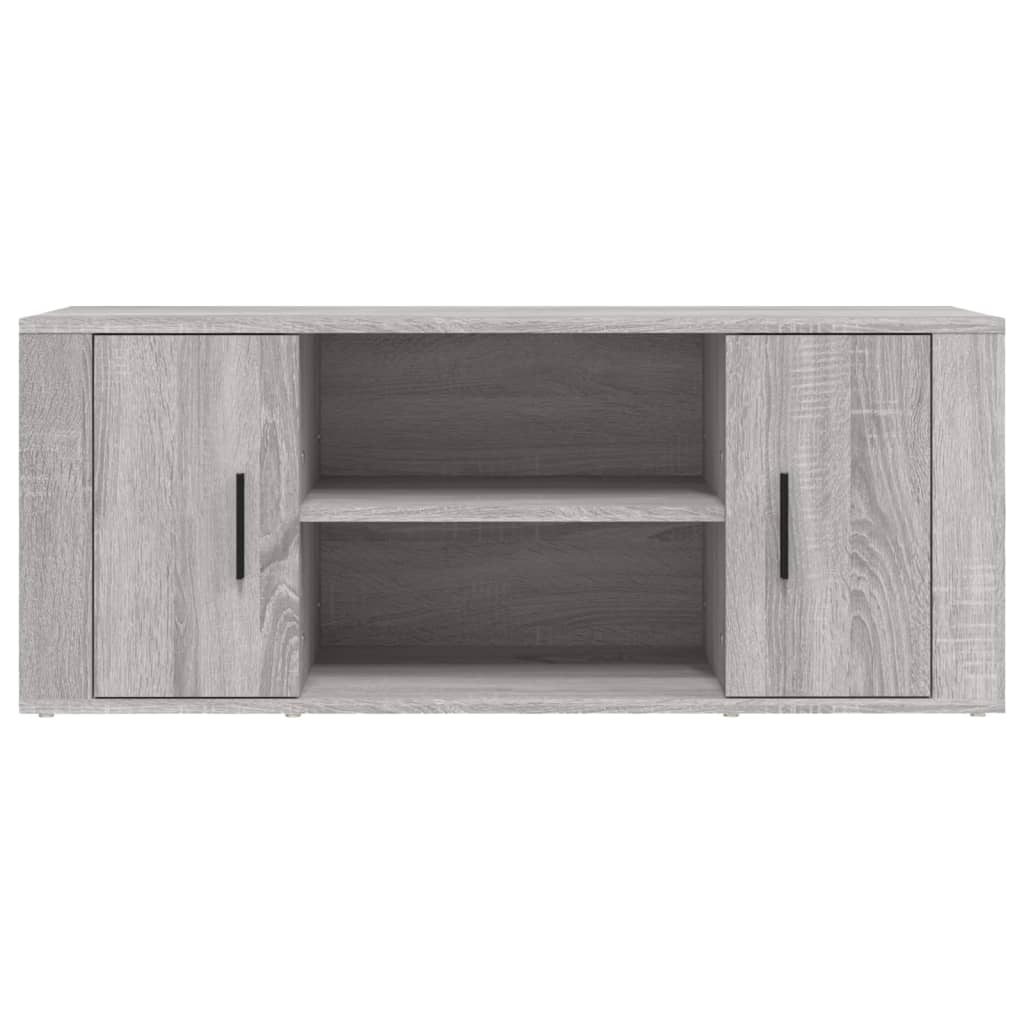 tv-bord 100x35x40 cm konstrueret træ grå sonoma-eg