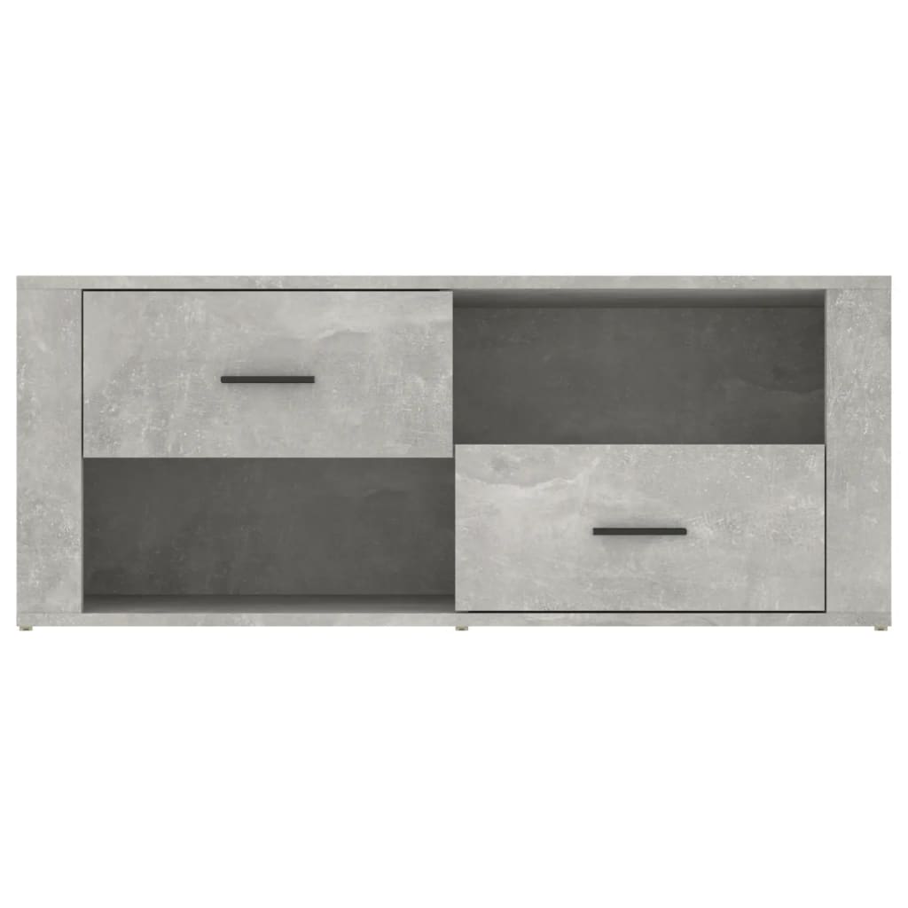 tv-bord 100x35x40 cm konstrueret træ betongrå