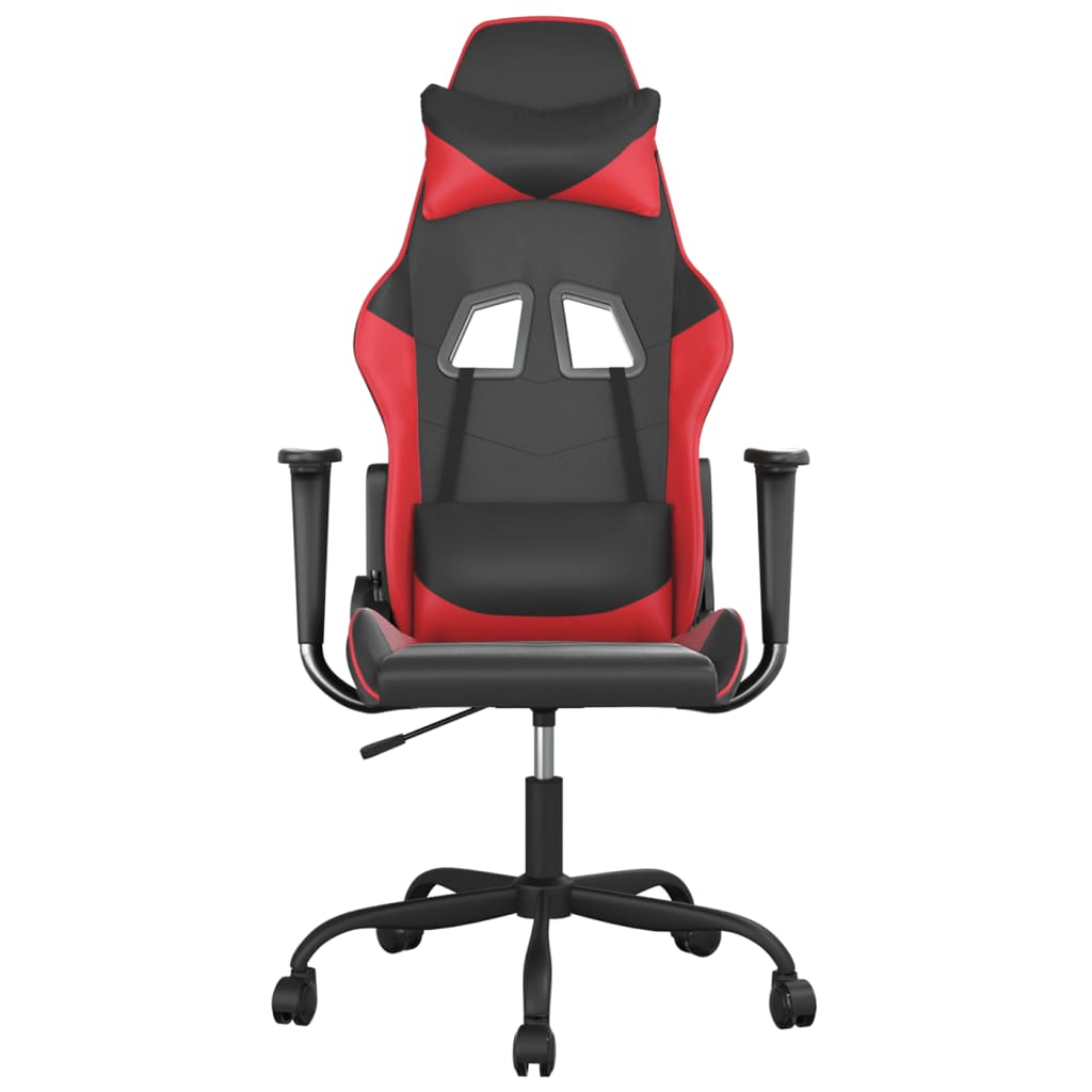 gamingstol kunstlæder sort og rød