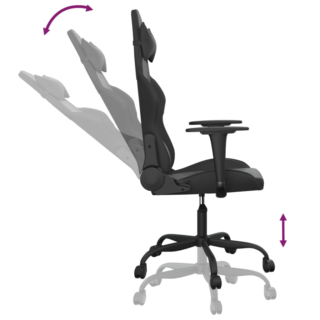 gamingstol kunstlæder sort