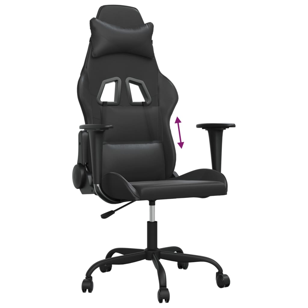 gamingstol kunstlæder sort