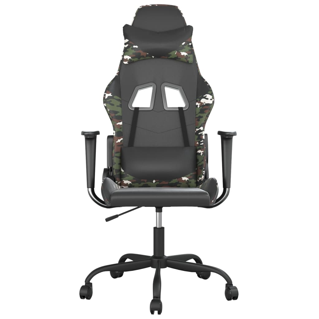 gamingstol kunstlæder sort og camouflage