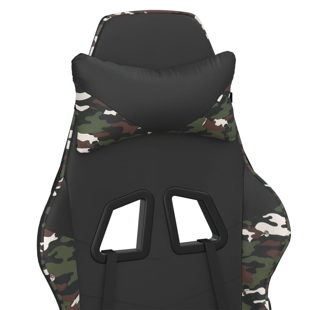 gamingstol kunstlæder sort og camouflage